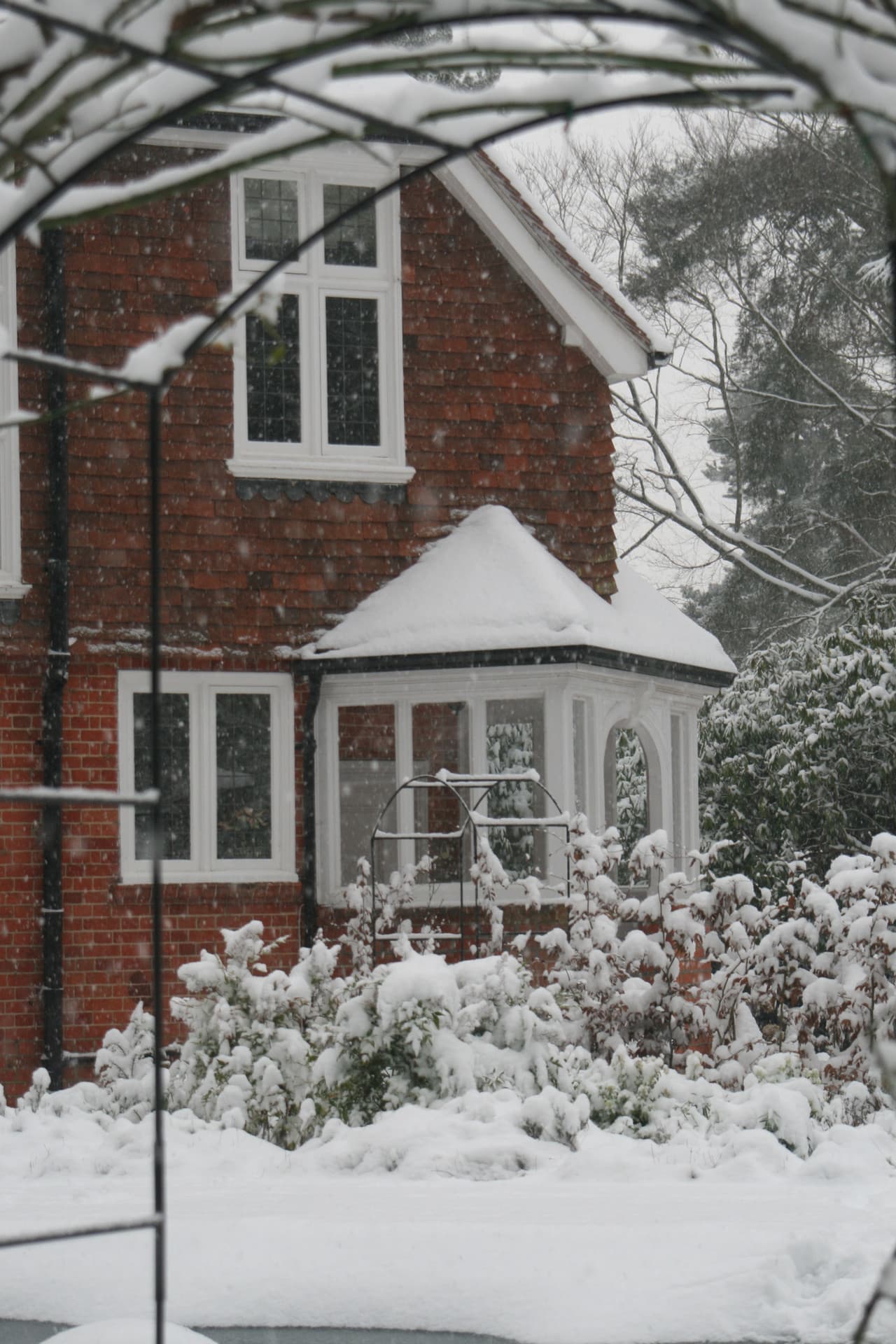 The finished home — a characterful brick house with bay window