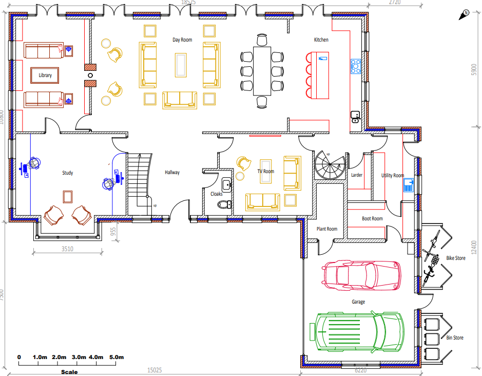 Ladygarth — ground-floor plan