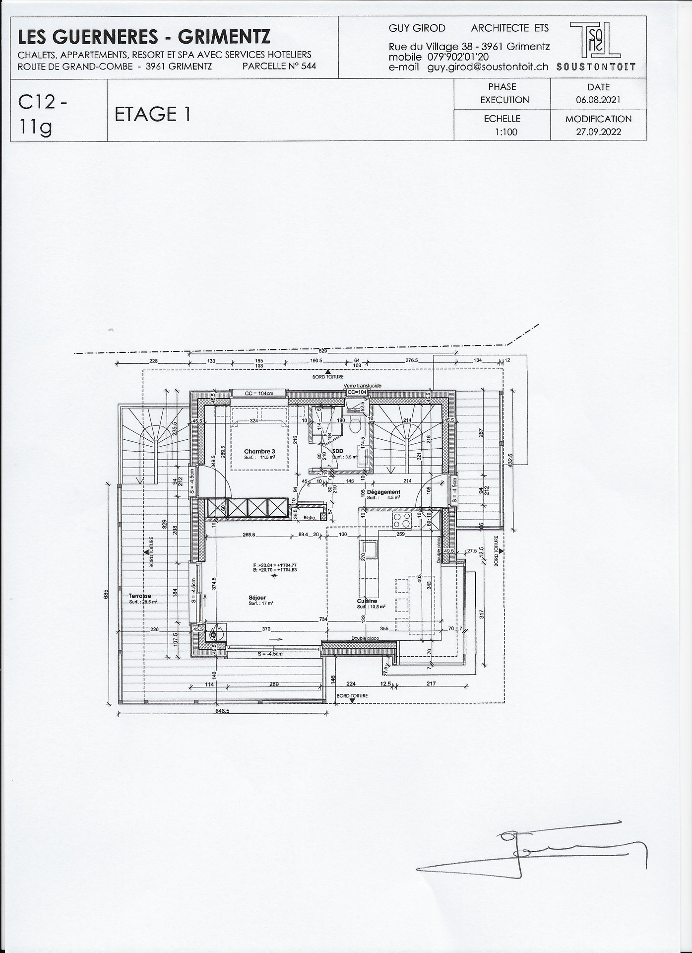Swiss Chalet — first-floor plan