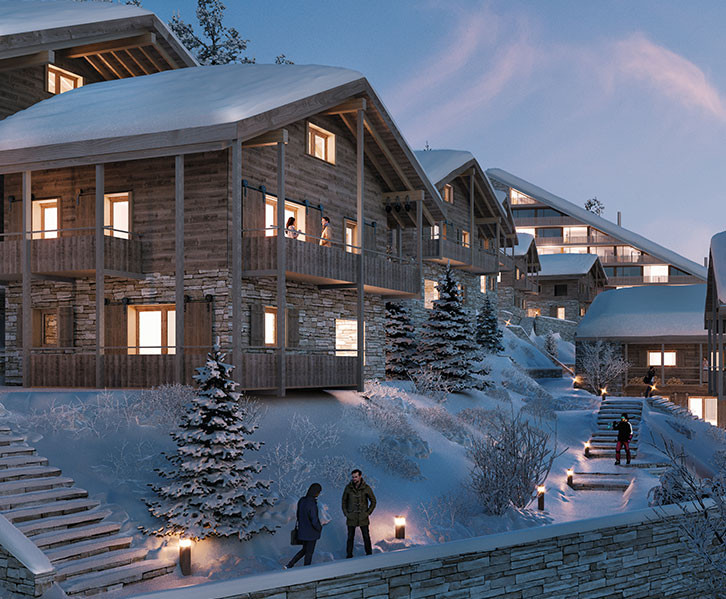 Swiss Chalet — interior visualisation